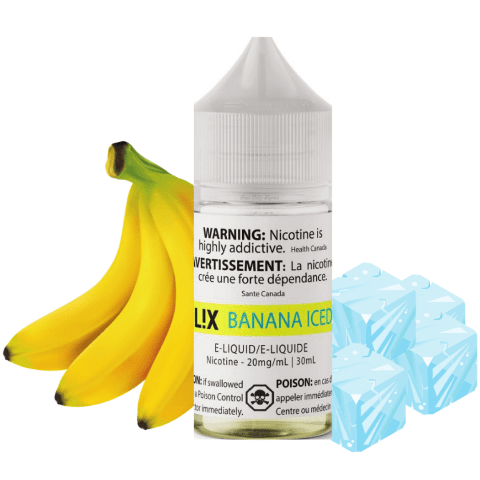 Banana Iced Salt - LiX Nitro Nic Salts - 30mL - Liberty Vape