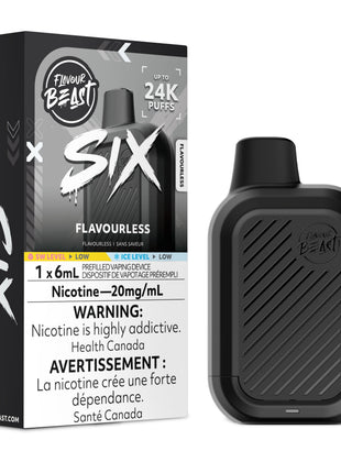 Flavour Beast SIX 24K Disposable Vape — 24000 Puffs — 6mL – Flavourless