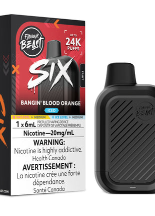 Flavour Beast SIX 24K Disposable Vape — 24000 Puffs — 6mL – Bangin' Blood Orange