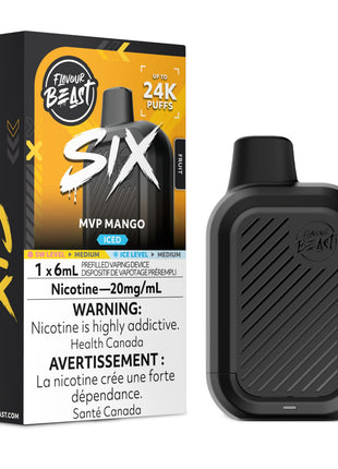 Flavour Beast SIX 24K Disposable Vape — 24000 Puffs — 6mL – MVP Mango