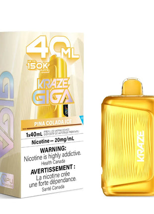 Kraze Giga 150K Disposable Vape - 150000 Puffs - 40mL