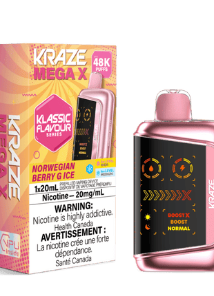 Kraze Mega X 48K Disposable Vape - 48000 Puffs - 20mL - Kraze Disposables - Liberty Vape