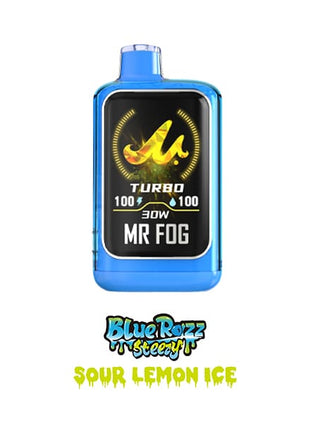 Mr Fog Nova 36K Disposable Vape — 36000 Puffs — 20mL – Blue Razz Steezy Sour Lemon Ice