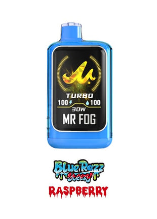 Mr Fog Nova 36K Disposable Vape — 36000 Puffs — 20mL – Blue Razz Steezy Raspberry