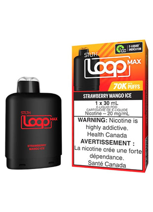 STLTH Loop Max 70K Pods — 70,000 Puffs — 30mL – Strawberry Mango Ice