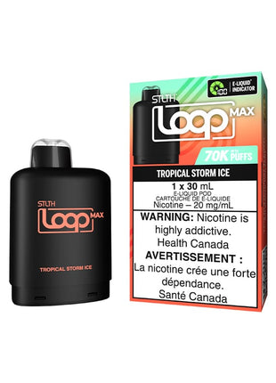 STLTH Loop Max 70K Pods — 70,000 Puffs — 30mL – Tropical Storm Ice