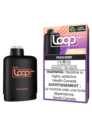 STLTH Loop Max 70K Pods — 70,000 Puffs — 30mL – Peach Berry