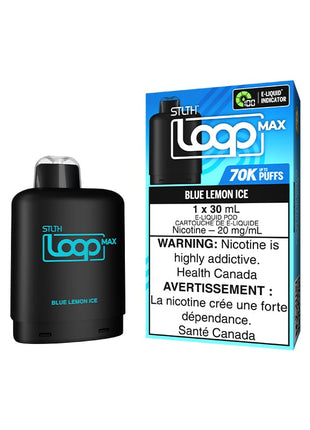 STLTH Loop Max 70K Pods — 70,000 Puffs — 30mL – Blue Lemon Ice