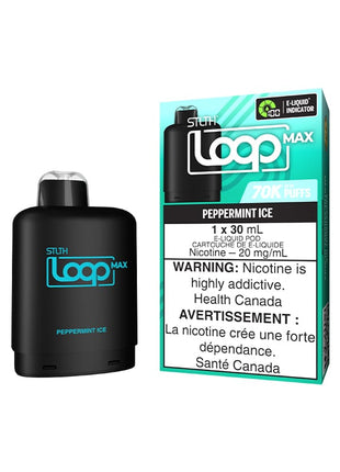 STLTH Loop Max 70K Pods — 70,000 Puffs — 30mL – Peppermint Ice