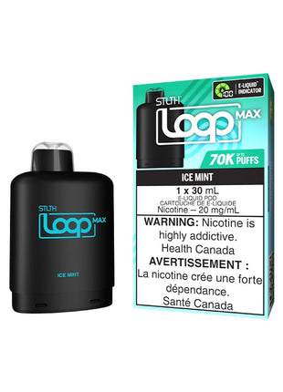 STLTH Loop Max 70K Pods — 70,000 Puffs — 30mL – Ice Mint
