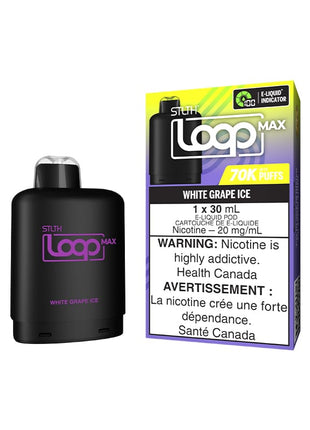 STLTH Loop Max 70K Pods — 70,000 Puffs — 30mL – White Grape Ice