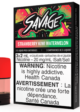 Strawberry Kiwi Watermelon - Savage - STLTH Pods - (Bold/Salt Nic) - Liberty Vape