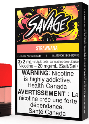 Strawnana - Savage - STLTH Pods - (Bold/Salt Nic) - Liberty Vape