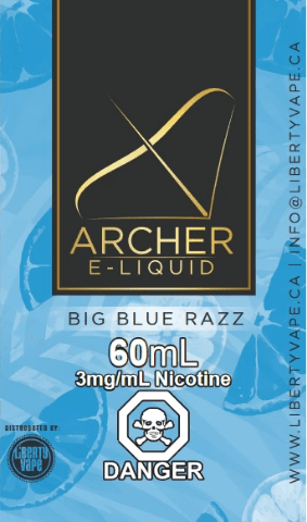 Big BLUE RAZZ - Archer E-Liquid - 60mL | Liberty Vape