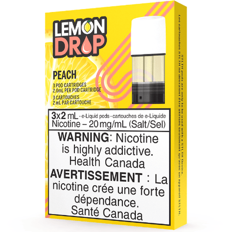Lemon Drop Peach - STLTH Pods - (Bold/Salt Nic) - Liberty Vape