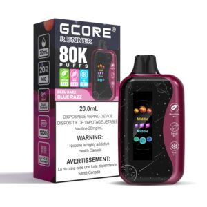 Gcore Runner 80K Disposable Vape — 20mL – Blue Razz
