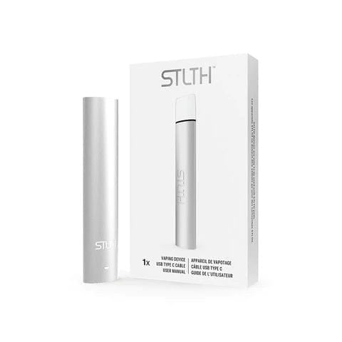 STLTH Vape Starter Kit — Type-C Closed Pod Device – Silver Metal